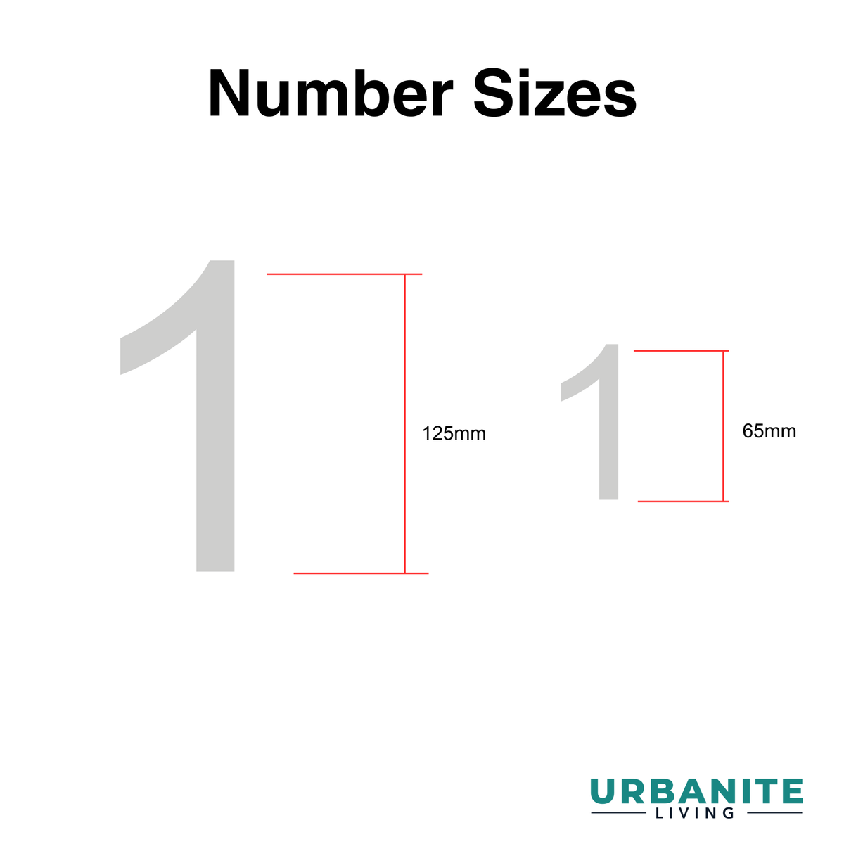 125mm Silver Stainless Steel House Letters and Numbers (Self Adhesive) - 316 Marine Grade