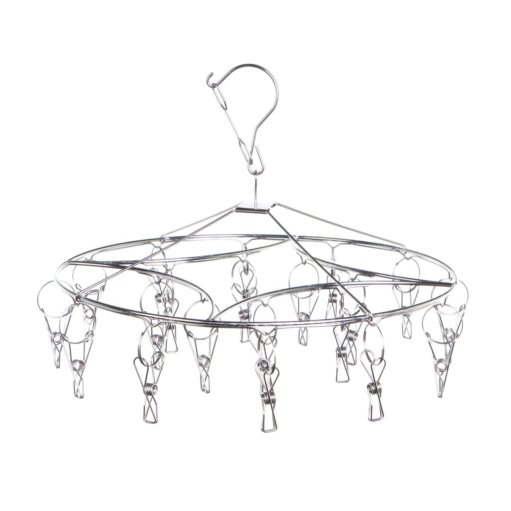 Indoor Round Stainless Steel Hanger With 20 x 316 Marine Grade Pegs