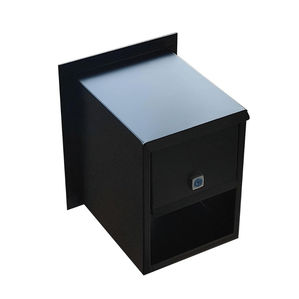Robin Fence/Brick Letterbox - Black