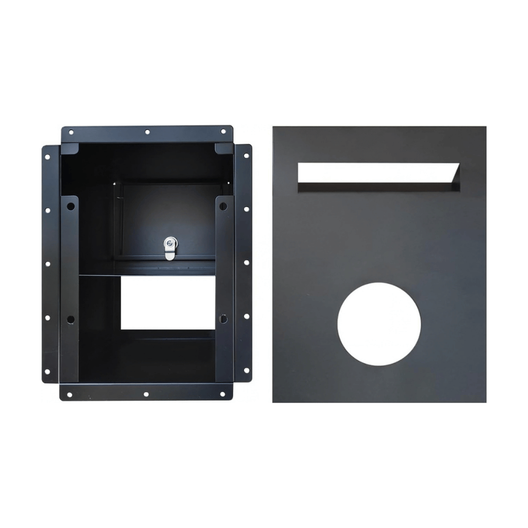 Robin Fence/Brick Letterbox - Black