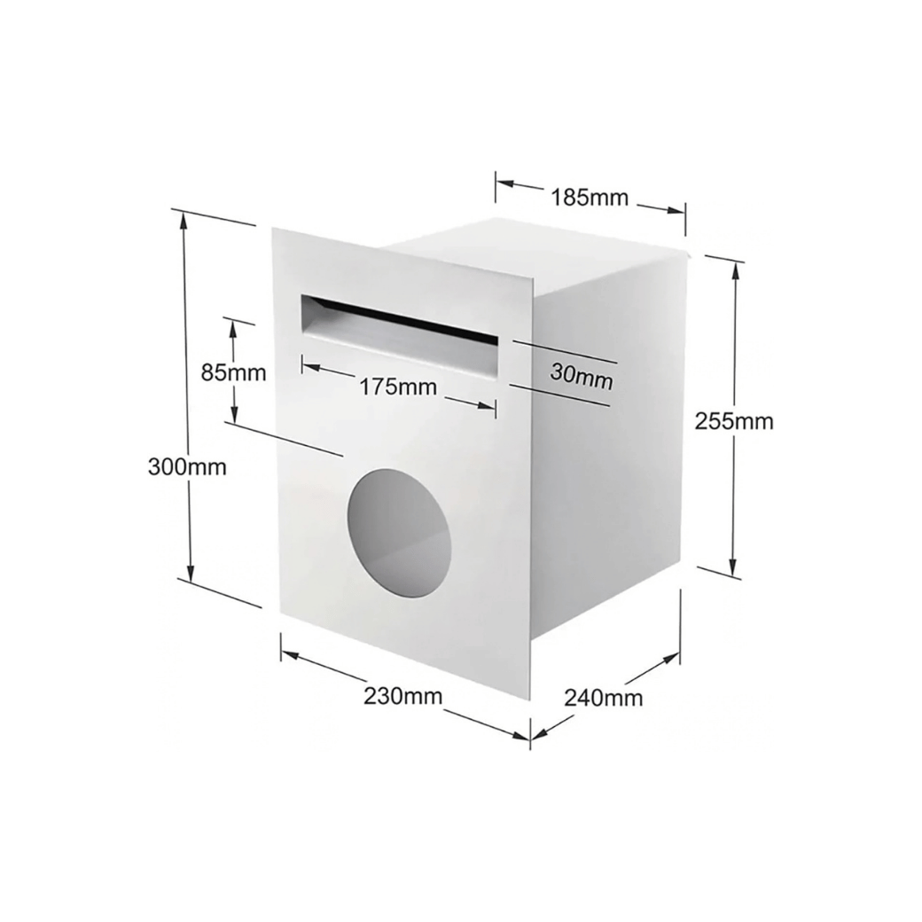 Robin Fence/Brick Letterbox - Black