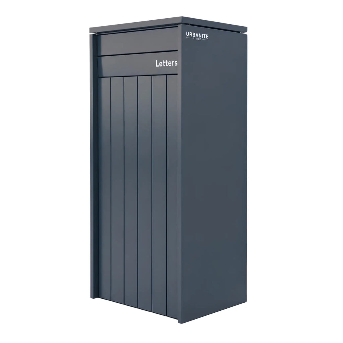 Heron Extra Wide Pillar Parcel Letterbox – Charcoal