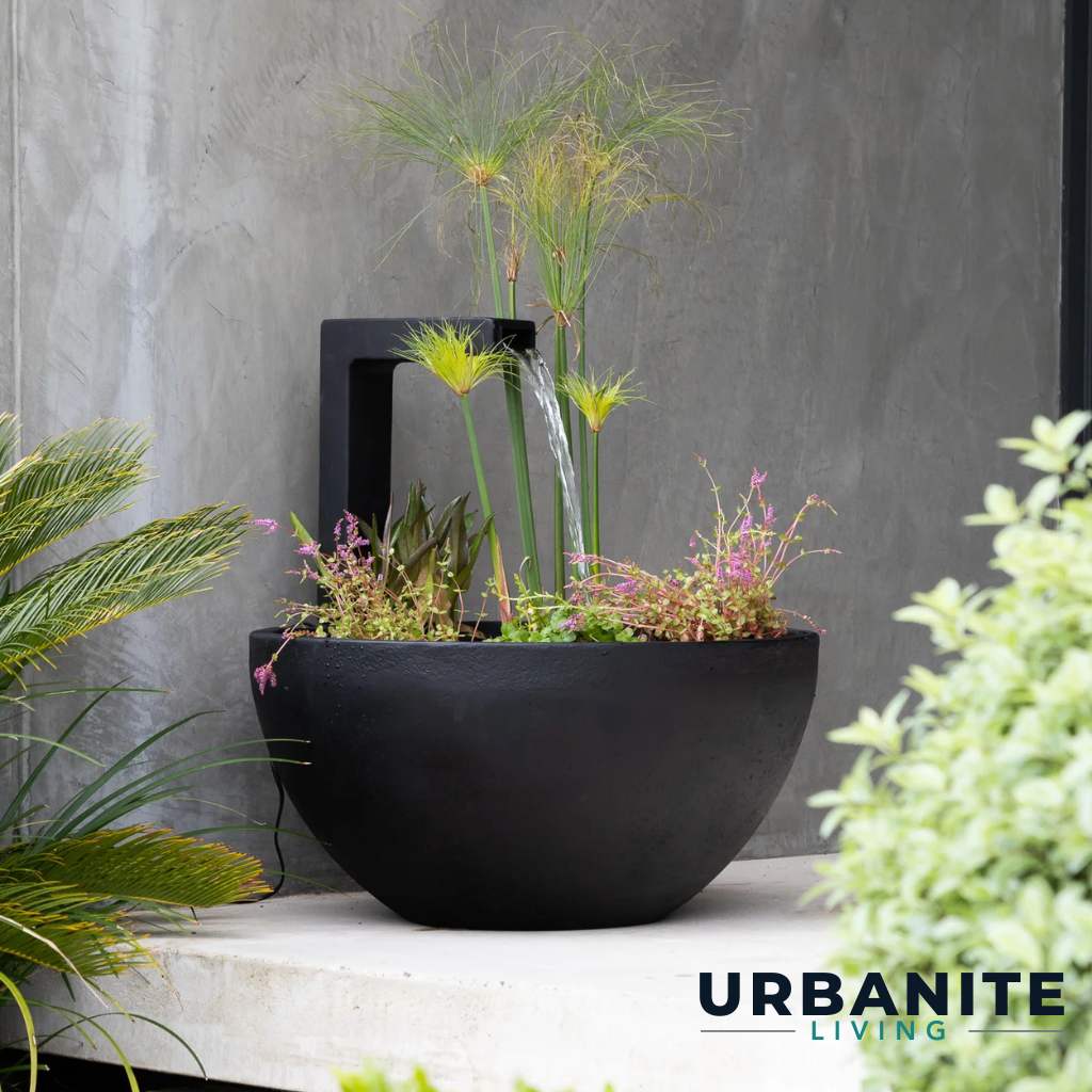 Northcote Pottery Spout Patio Pond Medium Charcoal | Urbanite Living