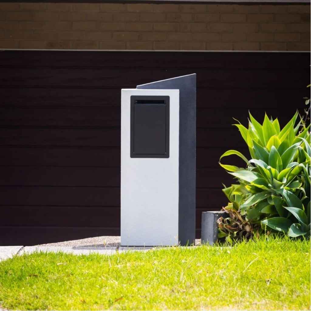 Avion Parcel Letterbox located at the boundary of a home.
