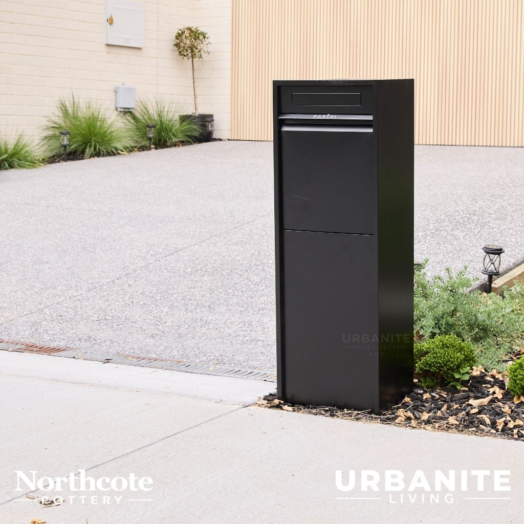 Northcote Pottery Zip Parcel Letterbox Black | Urbanite Living