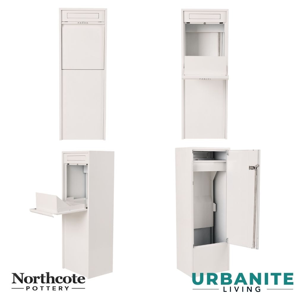 Northcote Pottery Zip Parcel Letterbox White | Urbanite Living
