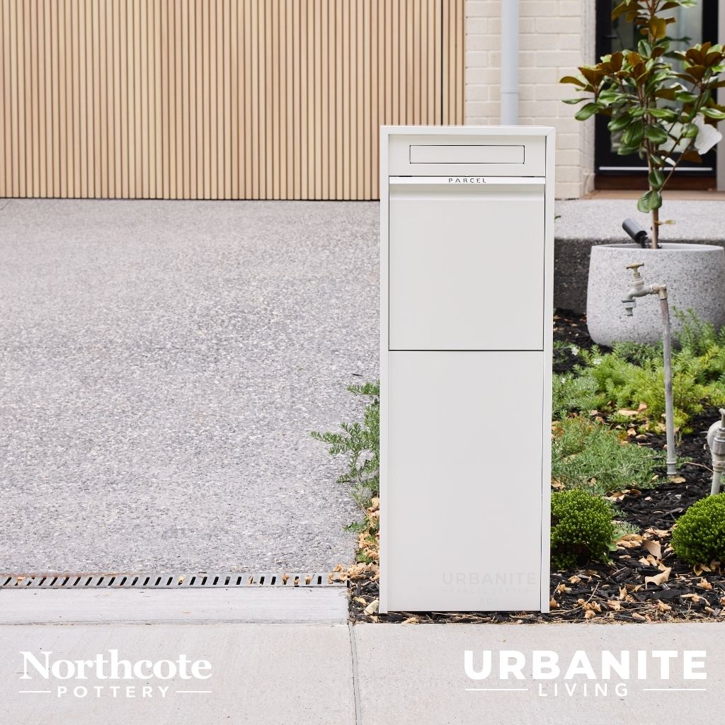 Northcote Pottery Zip Parcel Letterbox White | Urbanite Living