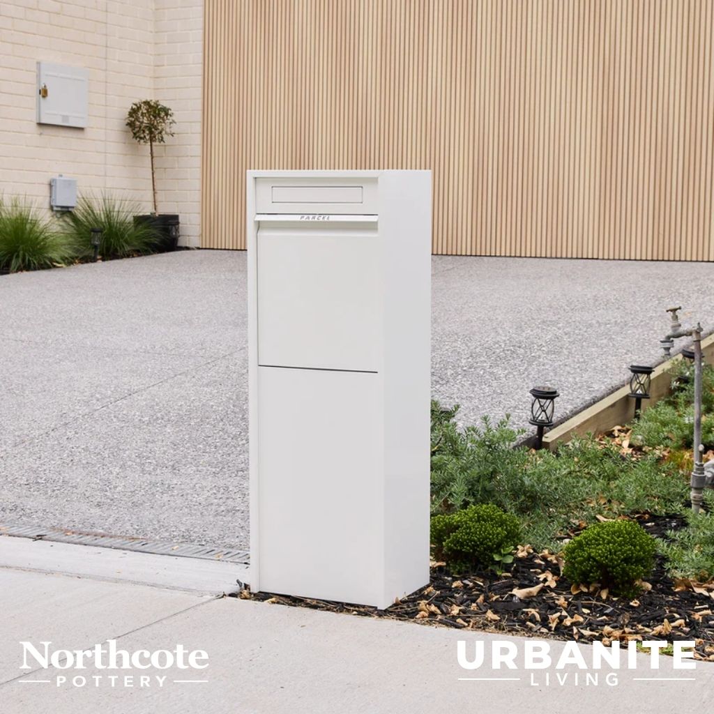 Northcote Pottery Zip Parcel Letterbox White | Urbanite Living