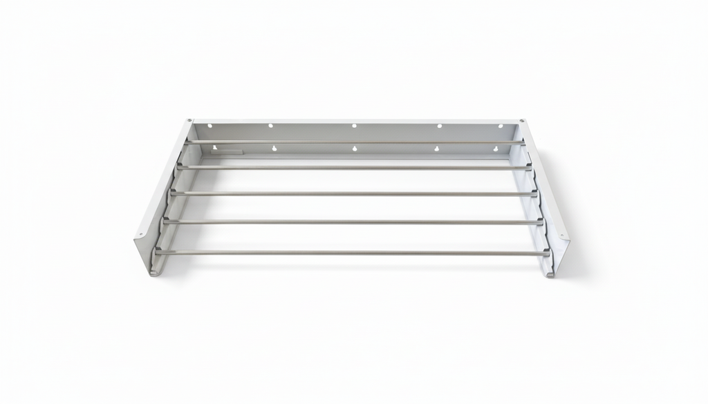 Urbanite Living - Wall Mount Pull Out Clothes Airer & Drying Rack